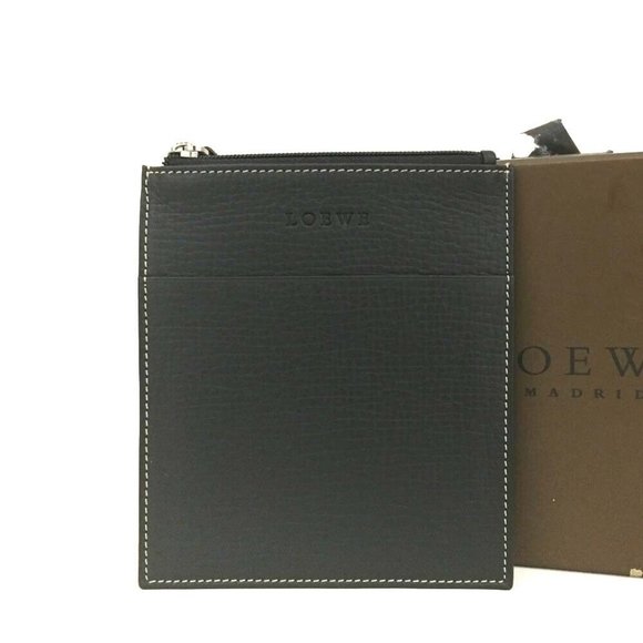 LOEWE Black Leather Card Case /5L0157